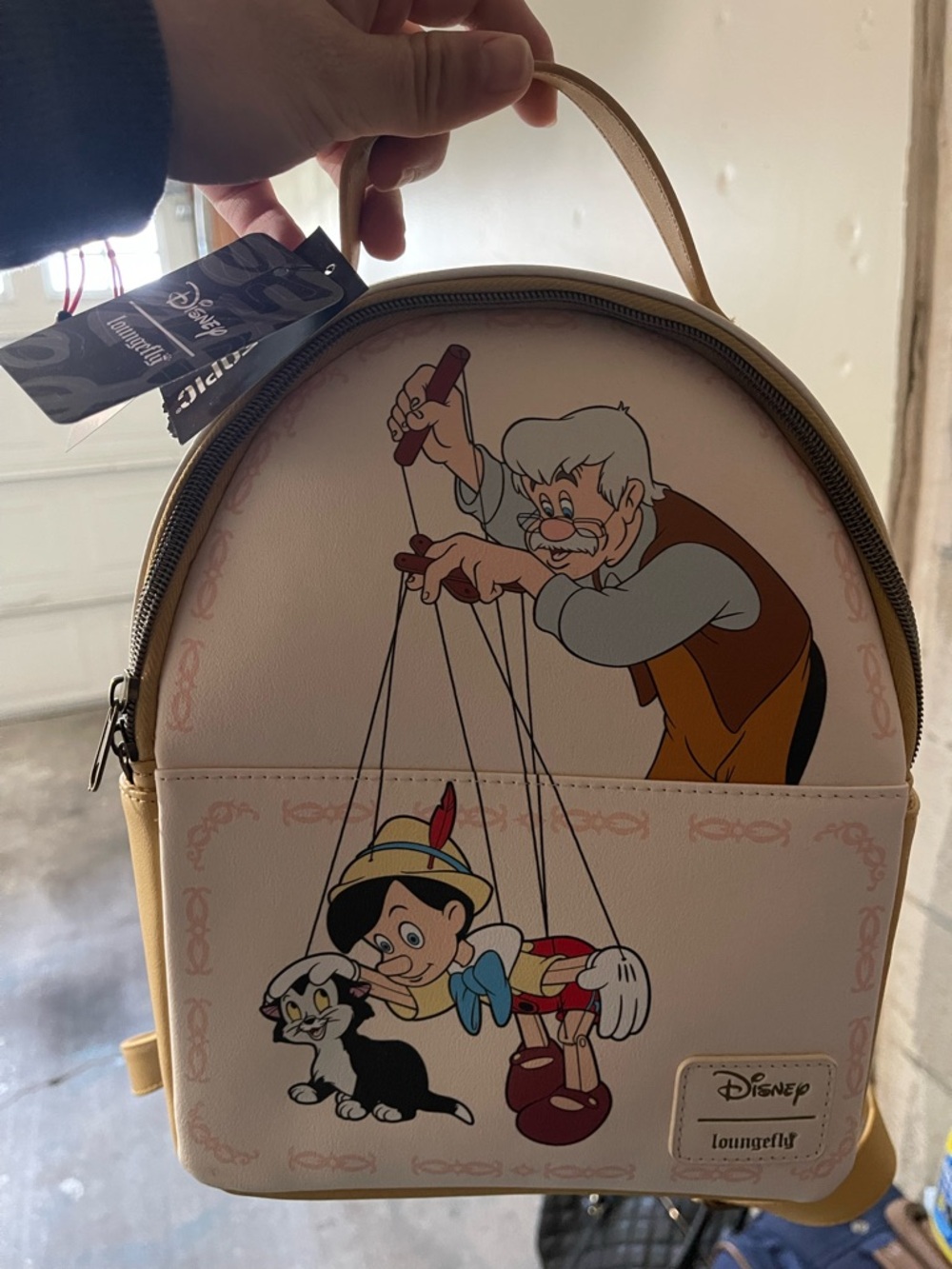 Loungefly Cream & Tan Pinocchio Marionette Mini Backpack